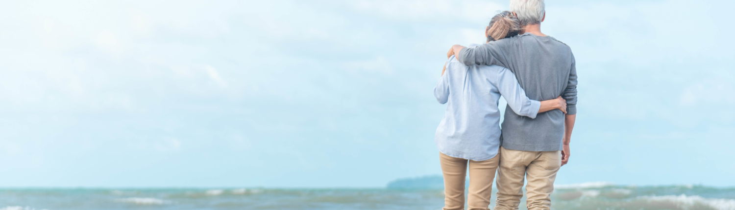 older couple on the beach